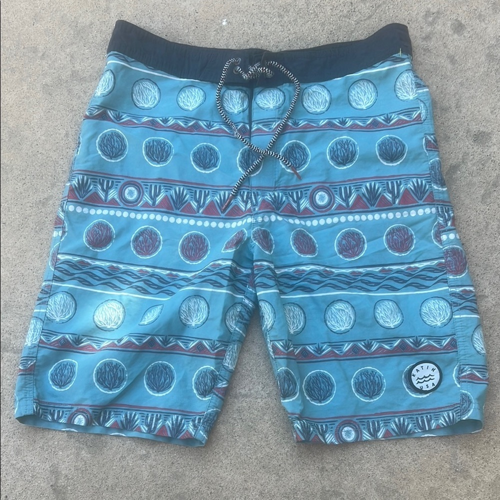 KATIN Men's Coral and Cactus Swim Boardshorts Size 30